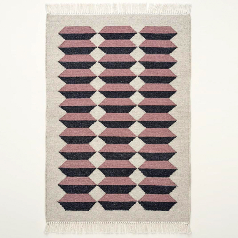 Handcrafted Vintage Multicolor Wool Dhurrie For Living Room